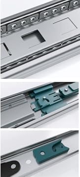 Soft Close Full Extension Drawer Slide Ball Bearing Runner Full Extension 400mm (1 Pair)