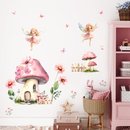 Vinilos decorativos Tanlaby hadas set rosa para pared miniatura 1