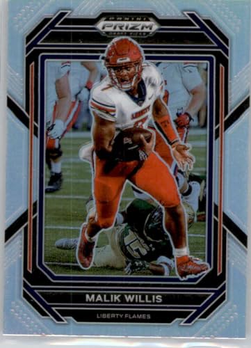 2023 Panini Prizm Draft Picks Silver Prizms #71 Malik Willis Liberty Flames Official NCAA Football Card in Raw (NM or Better) Condition