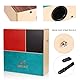 GECKO Cajon, Cajon Drum, Portable Cajon - Doppelseitiges Design | Eine Seite mit Triple Bongo Tönen, One Side Guitar String Cajon Sound | Hand oder Brush Play | Aus Birke und Walnuss | Inklusive