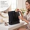IMFAA ZIPPED Plain 10oz Strong Large(50X40X12) Cm Reusable Grocery Shopping, Fashionable Two-Tone Bags for Crafts, DIY and Creative Designs Cotton Canvas Tote Bag Pack-1 (Black 50x40x12) #1