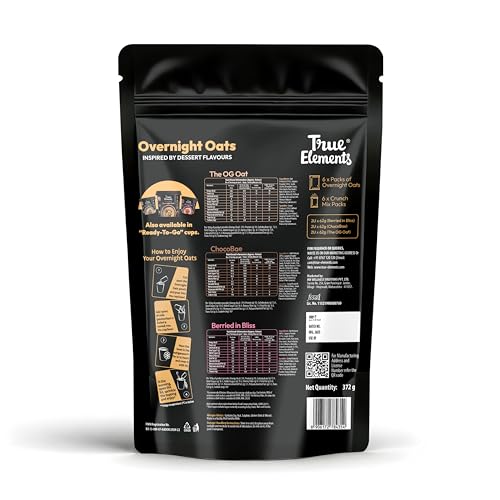 Image of True Elements Overnight Oats - Inspired By Dessert Flavours 372gm