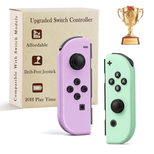 AROEVEIB for Nintendo Switch Controller, Switch Wireless Controller Replacement for Switch/Lite/OLED, with Dual Vibration/Motion/Wake-up/Screenshot