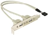 bracket usb 3.0 2 porturi Pitchabstand: 2,54 mm Delock Slotblech 2 x USB 2.0 Typ A Buchse extern