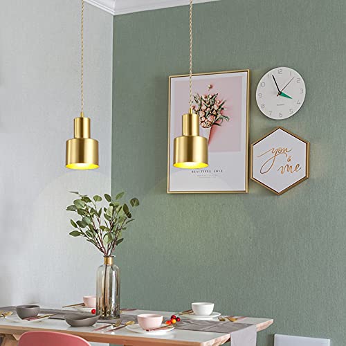 Lustre LED suspension e27 cuivre doré design moderne - 5
