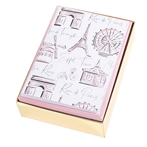 Graphique Boxed Cards, Meet Me In Paris – Includes 16 Cards With Matching Envelopes And Storage Box, Cute Stationery Made On Durable Cardstock, Cards Measure 4” X 5.625 (W6175Cb) #TOP1