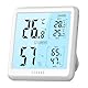 DOQAUS Thermometer Hygrometer Innen, Digitales Thermo-Hygrometer 3.05 Zoll Großem LCD Bildschirm mit Aufzeichnung und Backlight Raumthermometer(Weiß)