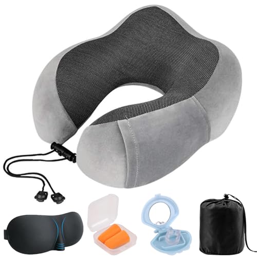 Lista de Almohada de Viaje Walmart para comprar online. 41 Almohada de Viaje para Cuello, Almohada de Cuello Viscoelástica de Espuma de Memoria para Dormir en Avión, Auto y Oficina | Incluye Máscara de Ojos, Tapones para los oídos y...