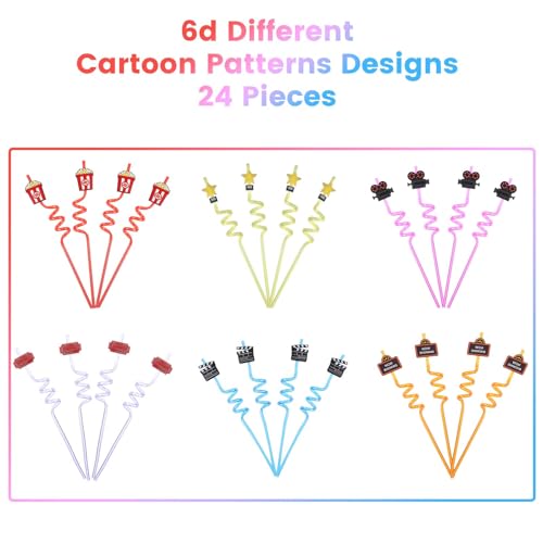 Pack de 24 pitillos reutilizables para fiesta temática miniatura 3