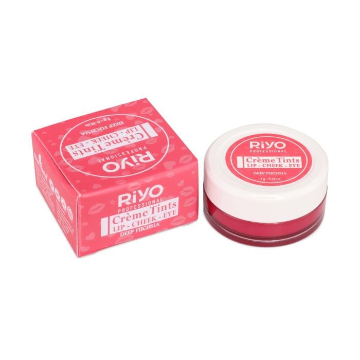 Riyo Professional Lip and Cheek Tint - Dark Pink | Lip Tint for Women | Creme Based | Natural & Organic | 8 gm - Image 2