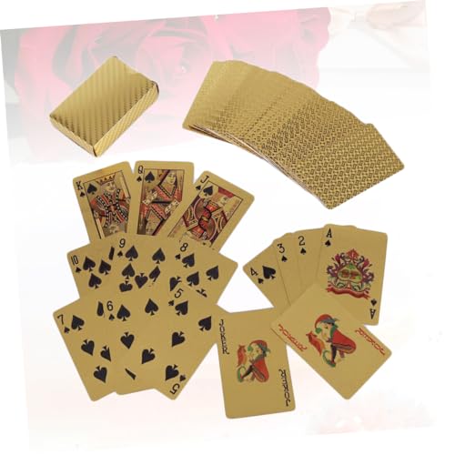 TOYANDONA 3 Sets Lustige Pokerkarten Goldfolie Plastikspielkarten Für Unterhaltung Requisite Pokerspiel Spielzeug Home-bar-zubehör – Bild 7