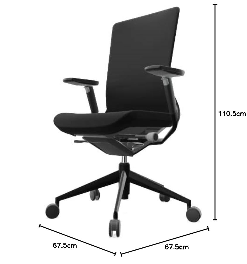 Silla Profesional ergonómica Actiu TNK500 Black | Sillón de Escritorio Brazos 3D y Soporte Lumbar