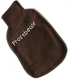 Wärmflaschenhülle Fleece mit Stickerei - FROSTBEULE - Wärmflaschenbezug für 2 Liter Wärmflasche - personalisierbar -