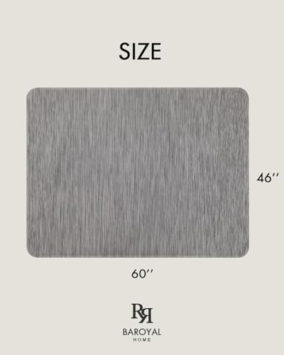 Image of BARoyal Office Chair Mat for Hardwood Floor Under Desk Computer Rolling Chair Mat for Wood /Tile Floor Non-Slip Heavy Duty Desk Rug PVC Plastic Hard Floor Protector 46 inchx 60 inch (Gray)