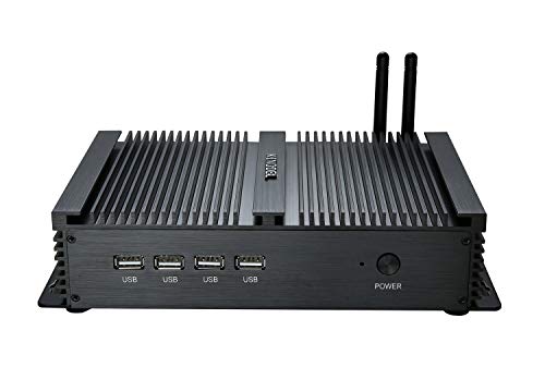 Image of KINGDEL Fanless Mini Desktop Computer Nettop with Celeron Dual Core CPU, 8GB RAM, 256GB SSD, HD Graphics, 2*NICs, 4*USB 3.0, 4*COM RS232, HD Port