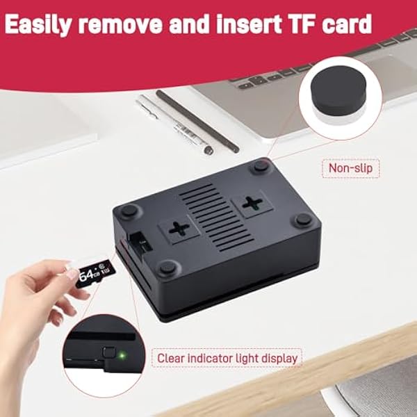 Корпус GeeekPi Raspberry Pi 5 ABS с ШИМ-люфтом ультратихий вентилятор 3510 для Pi 5 4 ГБ 8 ГБ черный