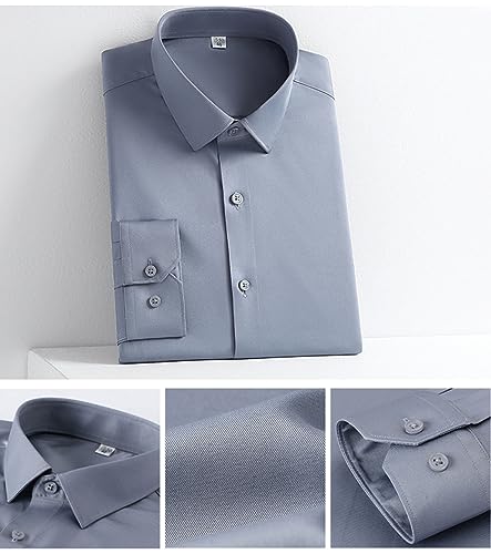 Chemise classique extensible de qualité supérieure et finitions lisses sans poche - 4