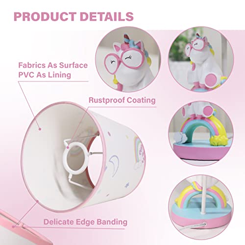 Sureyond Unicorn Lamp For Girls,Unicorn Table Lamp,Kids Lamps For Bedrooms Girls With E26 Blub & Shade,Unicorns Gifts For Girls,Apply To Unicorn Room Decor For Girls Bedroom #TOP4