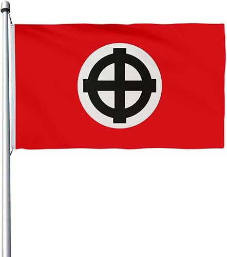 Bandera roja de cruz celta con ojales de latón, tamaño 3 x 5 pies