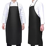 Waterproof Apron Dishwasher Apron 2 Pack, Butcher Apron Chemical Apron with Long Strap, for...
