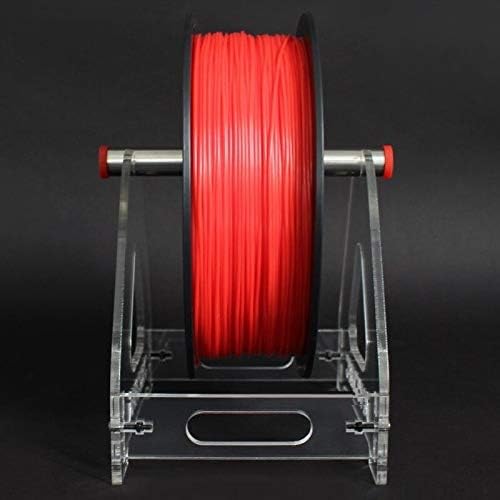 Lysee 3D Printer Parts & Accessories - Acrylic 3D Printer Filament Spool Holder 3D Print Part Tabletop Bracket for 1 Spool Used for ABS/PLA/Other 3D Printing Materials - (Color: Transparent)