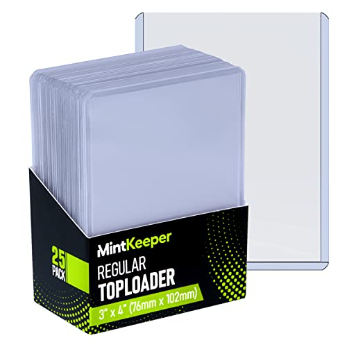 MintKeeper Top loaders Clear Hard Card 35pt Sleeves Compatible with Pokemon Sports and MTG Toploaders (25 Pack)