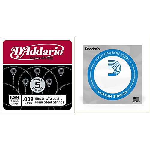 D’Addario PL009-5 Pack de 5 Cordes seules en acier pur pour guitare Calibre .009 & PL011-5 Pack de 5 Cordes seules en… - Les Beatles, Paul McCartney, John Lennon, RIngo Starr, George Harrison D'Addario PL009-5 Pack de 5 Cordes seules en acier pur pour guitare Calibre .009 & PL011-5 Pack de 5 Cordes seules en…