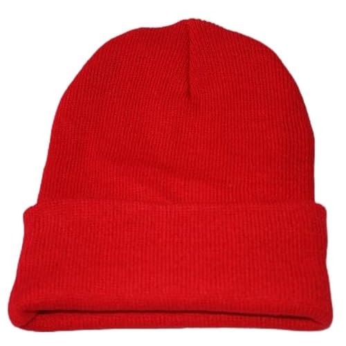 Generisch 2025 sombrero slouchy cálido unisex salto hip esquí punto invierno gorra béisbol gorra roja, rojo, talla única