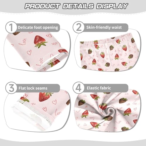 Berry Chocolate Girls Leggings,Workout Leggings for Girls Toddler Athletic Legging Size for 3-10T3