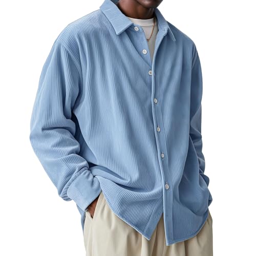 Pacificozy Corduroy Shirt Men, Stylish Urban Casual Daily Long-Sleeved Shirt, Soft & Comfortable for Loose-Fit Wear4