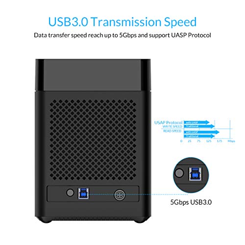 ORICO Docking Station 5 bay USB 3.0 Tool-free Custodia per disco rigido magnetica 3.5