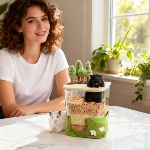 Observation à la maison de votre hamster avec cet abri transparent
