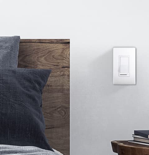 Cloudy Bay in Wall Dimmer Switch for LED Light/CFL/Incandescent,3-Way Single Pole Dimmable Slide,600 Watt max,Cover Plate Included