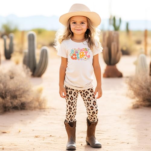 Birthday Girl Groovy Flowers Shirt for All-Ages Birthday Outfit for Baby and Toddler Youth Girls3