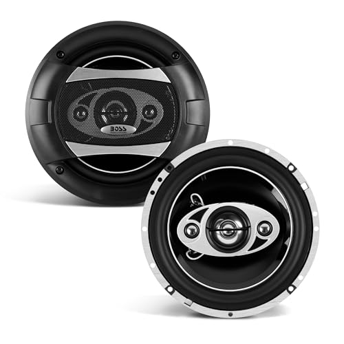 BOSS Audio Systems P65.4C Phantom Series 6.5 Car Door Speakers - 400 Watts Max, 4 Way, Full Range, Tweeters, Coaxial, Sold in Pairs by BOSS Audio Systems - Used condition - US$42.74