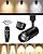 Motrackcao Zoomable LED Track Lighting Heads,2700K-6500K Stepless Dimming H Type Dimmable Rail Ceiling Track Lights Fixtures for Kitchen,Flicker Free 15° to 60° CRI90 12W 1200LM,Black 10 Pack