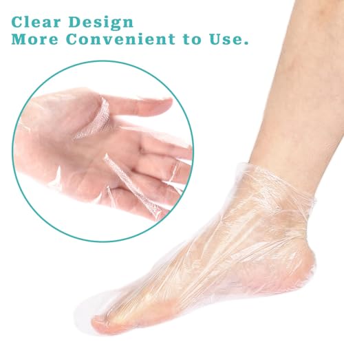 Image of 200 PCS Pedicure Socks for Foot Mask, Paraffin Wax Liners - Home Spa & Beauty Salon