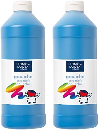 Lefranc Bourgeois Educación - Gouache témpera, 1L, Azul primario...