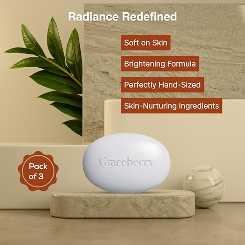 Image of Graceberry Glutathione Kojic Acid Soap - Daily Use Bathing Bar with Botanical Ingredients for Men and Women | Gentle Cleansing Soap (Pack of 20)