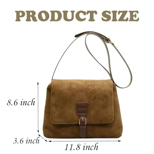 Suede Purse Trendy Shoulder Bag for Women Retro Crossbody Bags for Womens Small Tote Bag2