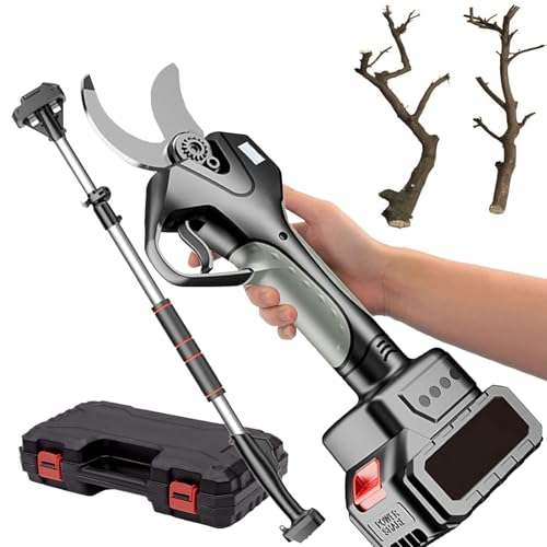 YMXEURSC Tijeras de podar, Tijeras de jardín eléctricas alimentadas por batería, podadora eléctrica inalámbrica para jardinería (1 Battery)