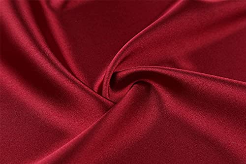 Image of Women's Pure Short Silky Robes Bridesmaid Bride Party Satin Robes Sleepwear