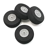 - Material: espuma, plástico Sepikey Rueda de Espuma Negra de Cubo de plástico de 4 Piezas para Rueda de avión RC de Juguete Modelo de avión RC - 55 mm de diámetro