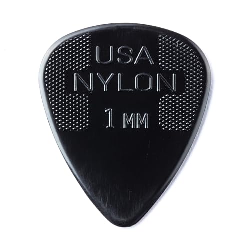 Médiateurs Dunlop Nylon Standard 1mm noir 44R100 pour guitare électrique et folk
