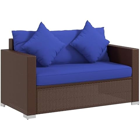 Outsunny Wicker Loveseat with Cushions Cover