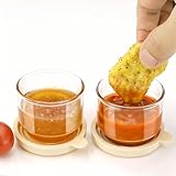 Matifaner Salad Dressing Container To Go, 2.7 oz Glass Small Condiment Container with Lids, Dipping Sauce Cups for Lunch Box, Leakproof Reusable Sauce Containers, Salad Jars Meal Prep (2.7oz×2pcs)