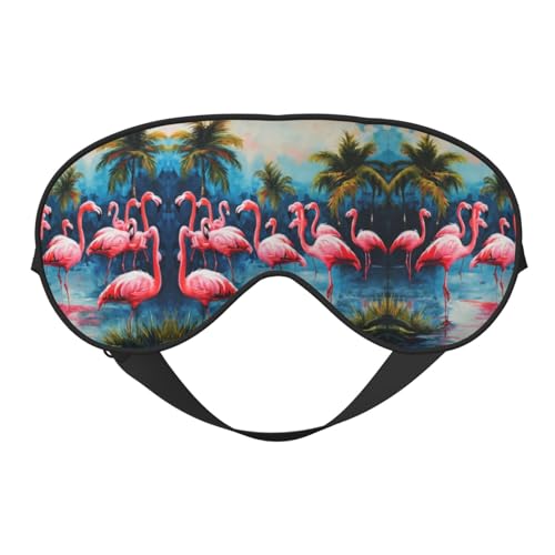 Many Flamingoes - Máscara de ojos unisex ultra suave con bloqueo de luz para una comodidad óptima para dormir