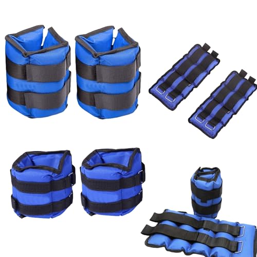 1kg 2kg 3kg 4kg 5kg 6kg Ankle Wrist Leg Weights Straps Running for Men Women Exercise Fitness Gym Strength Resistant Training Adjustable Pads (1kg x 2= 2kg)