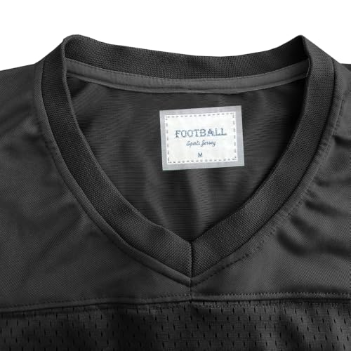 Fymkep Blank Football Jerseys Men Women Casual Sport Shirts 12 Black S - image 7