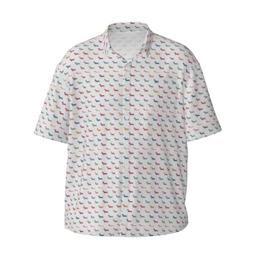 Chemise à manches courtes pour homme imprimé teckels doux - 6